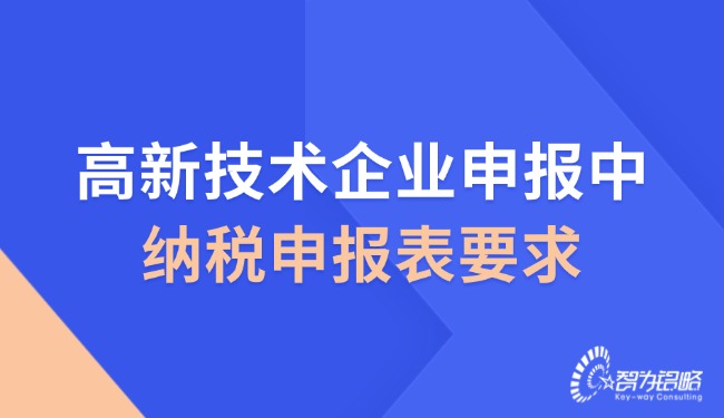 高新技術(shù)企業(yè)申報中的納稅申報表要求.jpg